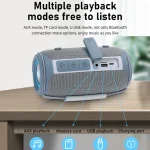T&G TG-657 Portable Wireless 3D Stereo Subwoofer Bluetooth Speaker Support FM / LED Atmosphere Light, TG-657 - Image 5