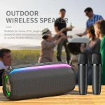 New RiXing NR8809 20W Outdoor Portable TWS Smart Wireless Bluetooth Speaker, Single Mic, Dual Mic - Image 2