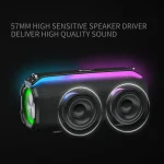 New RiXing NR8809 20W Outdoor Portable TWS Smart Wireless Bluetooth Speaker, Single Mic, Dual Mic - Image 4