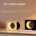X09 Moon Clock Bluetooth Speaker Desktop Smart Wireless Speaker, X09 (Pink), X09 (Yellow), X09 (White), X09 (Black) - Image 6