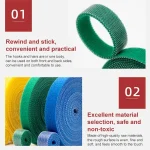 1.2cm 3m Reusable & Dividable Hook and Loop Cable Ties, 1.2 x 300cm - Image 5