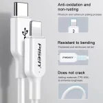 PISEN 3.0A PD Fast Charging Cable, 1m Type-C to 8 Pin - Image 5
