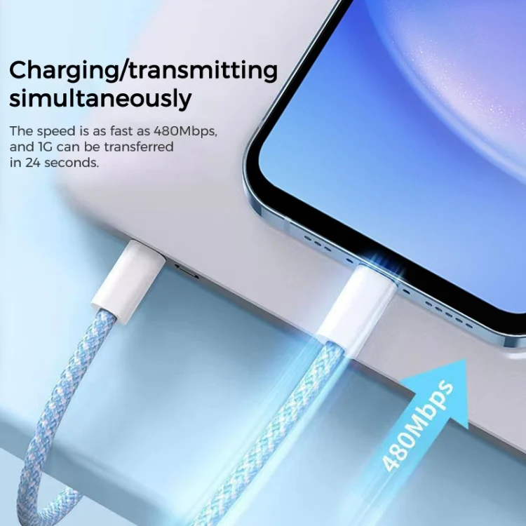 EDA0055744_B3.webp 1m USB-C / Type-C to Type-C Macaron Braided Charging Cable - Image 4