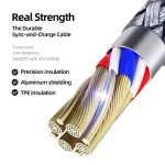 DUZZONA A8 2.4A USB to USB-C/Type-C Charging Data Cable, 1m, 2m - Image 3