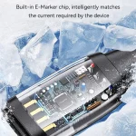 USAMS US-SJ646 U85 2m PD100W 6 in 1 Alloy Multifunctional Fast Charging Cable, 2m - Image 8