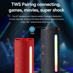 T&G TG374 Portable 3D Stereo Bluetooth Speaker Subwoofer Support FM / TF Card / RGB Light, TG374 - Image 2
