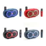 T&G TG542 LED Flash Wireless Bluetooth Karaoke Speaker with Microphone - Image 2