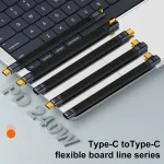 240W 40Gbps USB-C / Type-C Male to USB-C / Type-C Male Flexible Board Data Cable, Type-C Male to Type-C Male Side Bend, Type-C Male to Type-C Male 3D Bend, Type-C Male to Type-C Male Middle Bend - Image 2