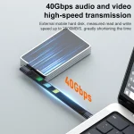 240W 40Gbps USB-C / Type-C Male to USB-C / Type-C Female Flexible Board Data Cable - Image 5