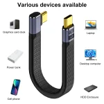 240W 40Gbps USB-C / Type-C Male to USB-C / Type-C Female Flexible Board Data Cable - Image 8
