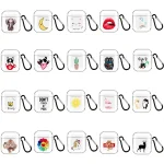 Cartoon Pattern Transparent TPU Earphone Case with Keychain, For Apple AirPods 1/2, For AirPods Pro 3 - Image 6