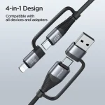 JOYROOM SA37-2T2 60W Multi-Function Series 4 in 1 Fast Charging Data Cable, SA37-2T2 - Image 2