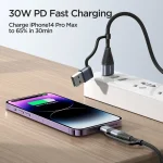 JOYROOM SA37-2T2 60W Multi-Function Series 4 in 1 Fast Charging Data Cable, SA37-2T2 - Image 4
