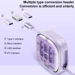 WK WDC-15 Pioneer Series 65W USB-C/Type-C to USB-C/Type-C Multifunctional Telescopic Storage Data Cable, Length: 1m - Image 3