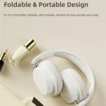 T2 Foldable High Definition Stereo ENC Noise Reduction Wireless Gaming Headphones with Mic, T2 - Image 4
