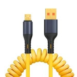 XJ-U101 USB to Micro USB Spring Charging Data Cable, Length: 1.5m, USB to Micro USB
