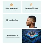 AWEI A896BL Air Conduction Sports Bluetooth Earphones Support TF Card, A896BL - Image 3
