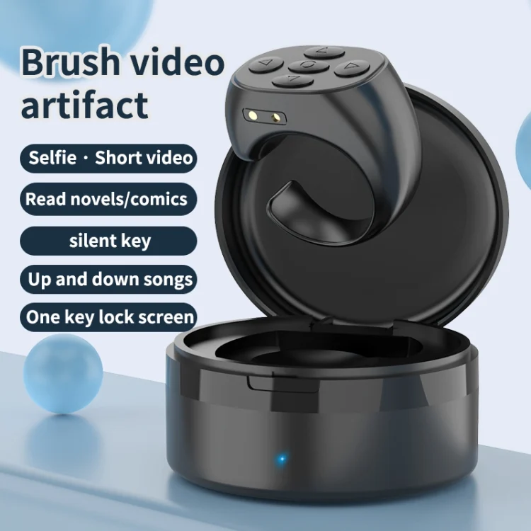 EDA0058658_B2.webp JX-05S 5-button Bluetooth Remote Control Cellphone Smart Ring Remote Control with Charging Case, JX-05S - Image 3