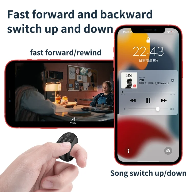 EDA0058658_B7.webp JX-05S 5-button Bluetooth Remote Control Cellphone Smart Ring Remote Control with Charging Case, JX-05S - Image 8