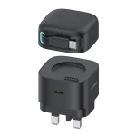 USAMS US-CC204 SMF Series PD35W Dual Type-C Port GaN Fast Charger, UK Plug