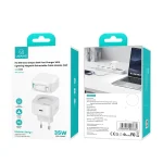 USAMS US-CC209 SMF Series PD35W 8 Pin + Type-C Dual Port GaN Fast Charger, EU Plug - Image 8