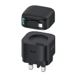 USAMS US-CC211 SMF Series PD35W 8 Pin + Type-C Dual Port GaN Fast Charger, UK Plug