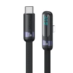 USAMS US-SJ652 PD 30W USB-C/Type-C to 8 Pin Aluminum Alloy Digital Display Fast Charging Elbow Data Cable, Length: 1.2m, US-SJ652