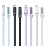 USAMS US-SJ652 PD 30W USB-C/Type-C to 8 Pin Aluminum Alloy Digital Display Fast Charging Elbow Data Cable, Length: 1.2m, US-SJ652 - Image 2