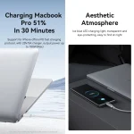 USAMS Type-C To Type-C Aluminum Alloy Clear LED 100W Fast Charge Data Cable, Length:1.2m, Type-C To Type-C - Image 4