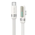 USAMS US-SJ653 PD 100W USB-C/Type-C to USB-C/Type-C Aluminum Alloy Digital Display Fast Charging Elbow Data Cable, Length: 1.2m, US-SJ653