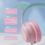 BT612 LED Cat Ear Single Sound Folding Bluetooth Earphone with Microphone - Image 6