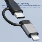 5 in 1 USB-C / Type-C+8 Pin to USB-C / Type-C + USB + SD & TF Card Reader - Image 4