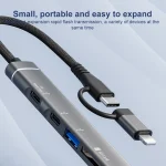 5 in 1 USB-C / Type-C to USB-C / Type-C + USB + SD & TF Card Reader - Image 2