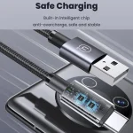 USAMS US-SJ663 USB To Type-C 3A Fast Charge Data Cable, Length: 1.2m, US-SJ663 - Image 5