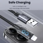 USAMS US-SJ667 USB To 8 Pin 2.4A Fast Charge Data Cable, Length: 1.2m, US-SJ667 - Image 5