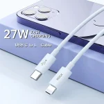 ROCK Simple Series 1m 27W USB-C / Type-C to 8 Pin Fast Charging Data Cable, RCB0842 - Image 2