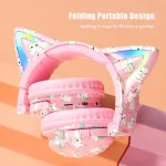 VJ371 Tuya RGB Cat Ear Wireless Bluetooth Earphone with Detachable Microphone - Image 2