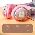 VJ371 Tuya RGB Cat Ear Wireless Bluetooth Earphone with Detachable Microphone - Image 4