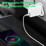 Yesido YC43 PD 20W USB-C / Type-C + 8 Pin Travel Charger with 1m Type-C to 8 Pin Cable, UK Plug, YC43 - Image 3