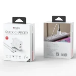 Yesido YC46 PD20W USB-C / Type-C + USB Travel Charger with 1m Type-C to 8 Pin Cable, UK Plug, YC46 - Image 9