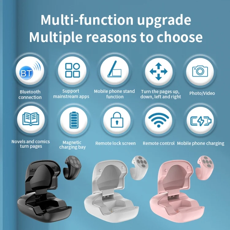 EDA0059616_B2.webp JX-06s Multifunctional Mobile Phone Smart Bluetooth Remote Control Ring with Charging Box, JX-06s - Image 3