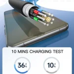 TOTU CB-7-T 30W USB to USB-C / Type-C Digital Display Fast Charging Silicone Cable, Length: 1m, CB-7-T - Image 7