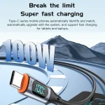 TOTU CB-7-CC 100W USB-C / Type-C to Type-C Digital Display Fast Charging Silicone Cable, Length: 1m, CB-7-CC - Image 4