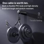 Yesido CA91 3A 3 in 1 USB to 8 Pin+USB-C/Type-C+Micro USB Aluminum Alloy Data Cable, Length: 1m - Image 5