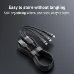 Yesido CA91 3A 3 in 1 USB to 8 Pin+USB-C/Type-C+Micro USB Aluminum Alloy Data Cable, Length: 1m - Image 8