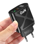 65W Gallium Nitride GaN389 USB + Type-C Fast Charging Charger, EU Plug, US Plug