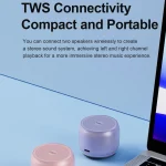 EWA A126 Mini Bluetooth 5.0 Bass Radiator Metal Speaker - Image 7