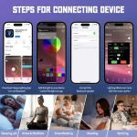 N69-1 Smart Bluetooth Speaker with Wireless Charger & Alarm Clock & Ambient Light, Support APP, Without APP - Image 4