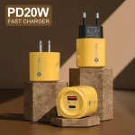 PD20W Type-C + USB QC3.0 Charging Charger, EU Plug, US Plug - Image 4