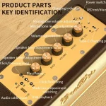 Oneder D8 Wireless Retro Dual Microphone Bluetooth Speaker, D8 - Image 5